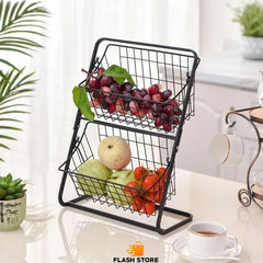 2 Tier Iron Storage Basket