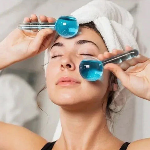 2 Pcs Crystal Ice Hockey Massaging Globes Set