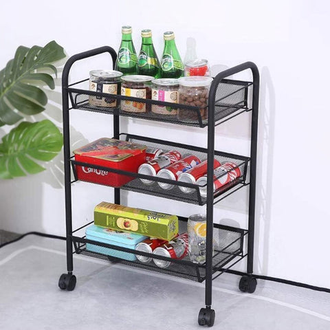 3 Tier Trolley Storage Rack