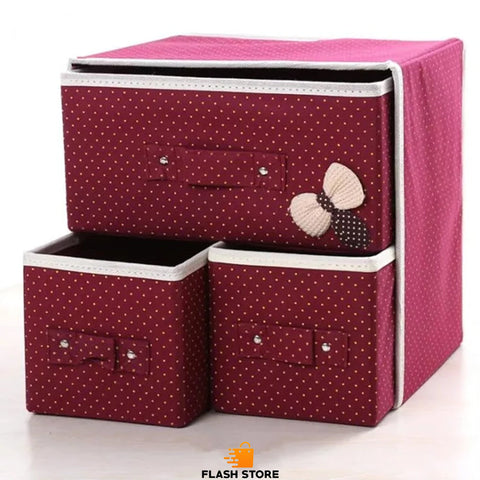3 Drawer Fabric Folding Storage Organizer