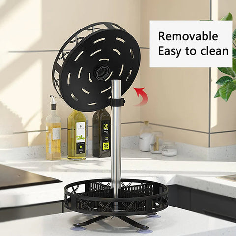 360° Rotating Storage Rack Organizer Round
