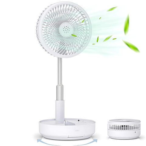 Telescopic Rechargeable Folding Fan