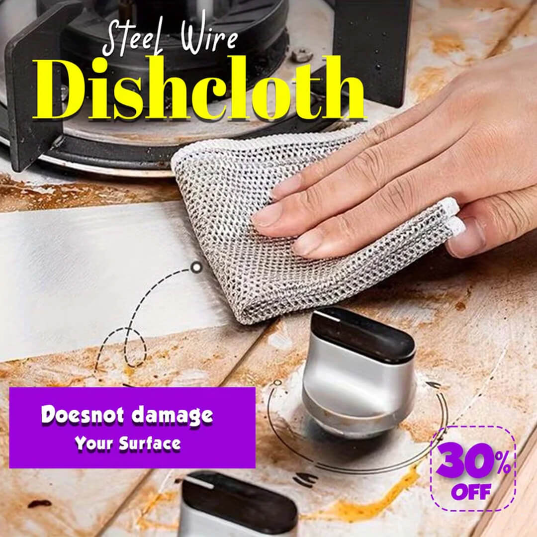 Non Scratch Steel Wire Dishcloth (Pack Of 2)