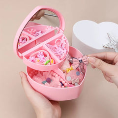 Double Layer Jewelry Storage Box With Mirror