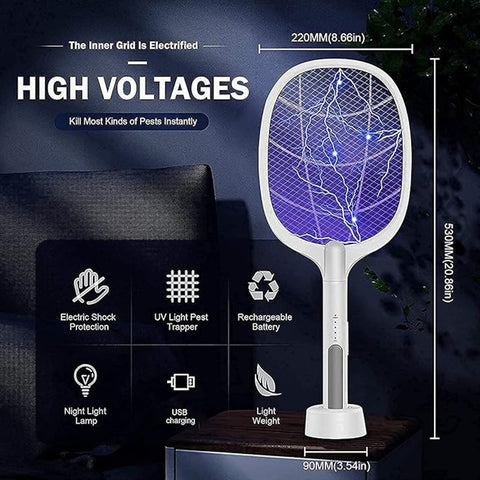 3 in 1 LED Mosquito Killer Racket
