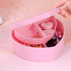 Double Layer Jewelry Storage Box With Mirror