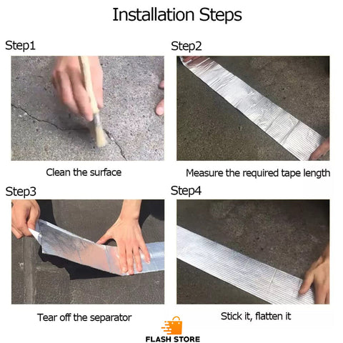 Aluminum Foil Thickened Butyl Waterproof Tape Roof Duct Repair Adhesive
