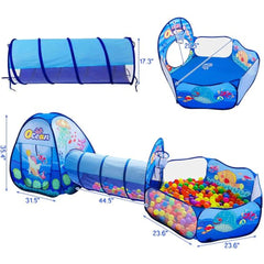 Portable 3 in 1 Tunnel Baby Playhouse
