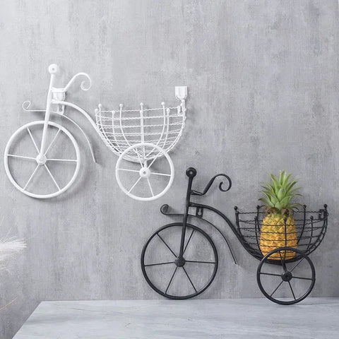Bicycle Design Wall Basket For Home Decoration