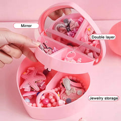 Double Layer Jewelry Storage Box With Mirror