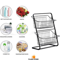 2 Tier Iron Storage Basket