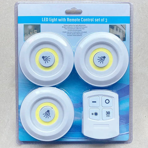 Pack of 03 LED Light With Remote Control