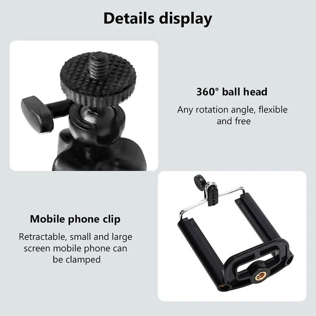 Curveable Adjustable & Flexible Tripod Stand With Mobile Holder