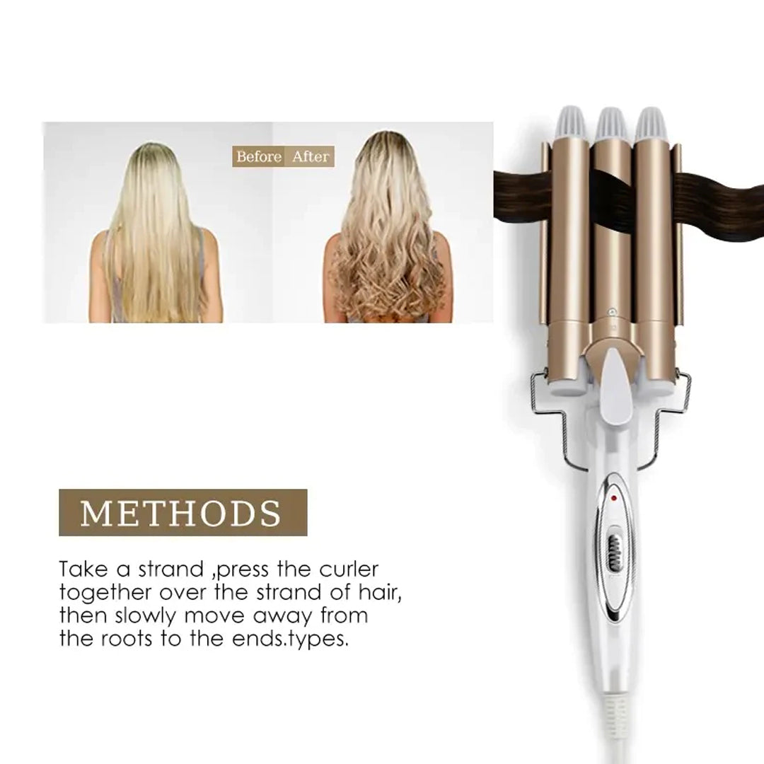 WaveWonder Pro Triple Wave Hair Curler