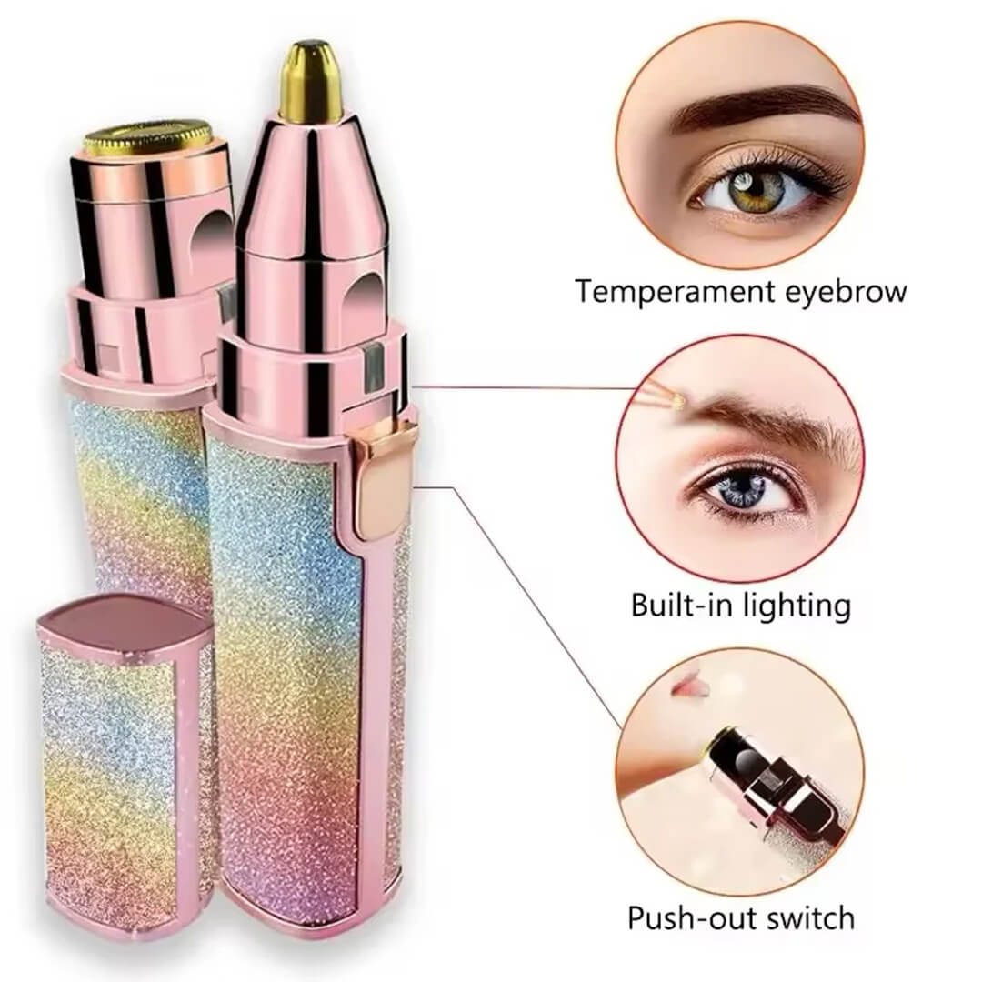 Facial Beauty - 2 In 1 Eyebrow Trimmer + Body Facial Hair Remover