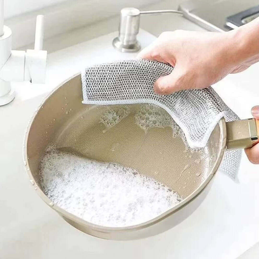 Non Scratch Steel Wire Dishcloth (Pack Of 2)