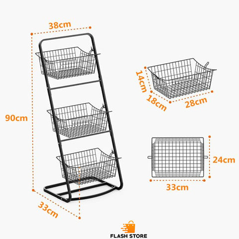 3 Tier Fruit Storage Baskets