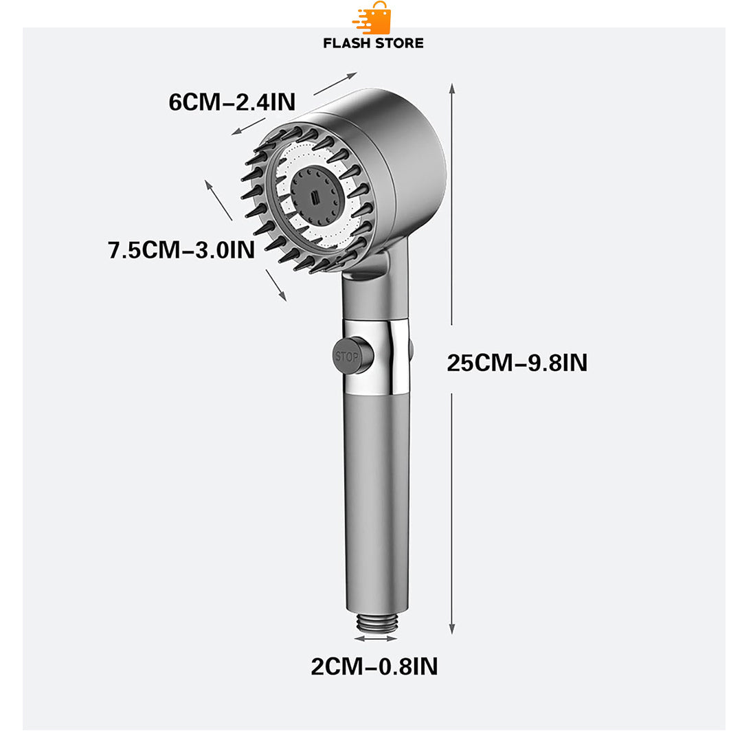 3 In 1 Shower Head Massage Brush