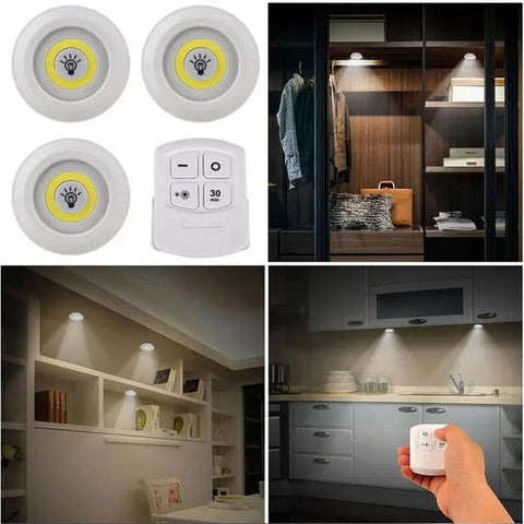 Pack of 03 LED Light With Remote Control