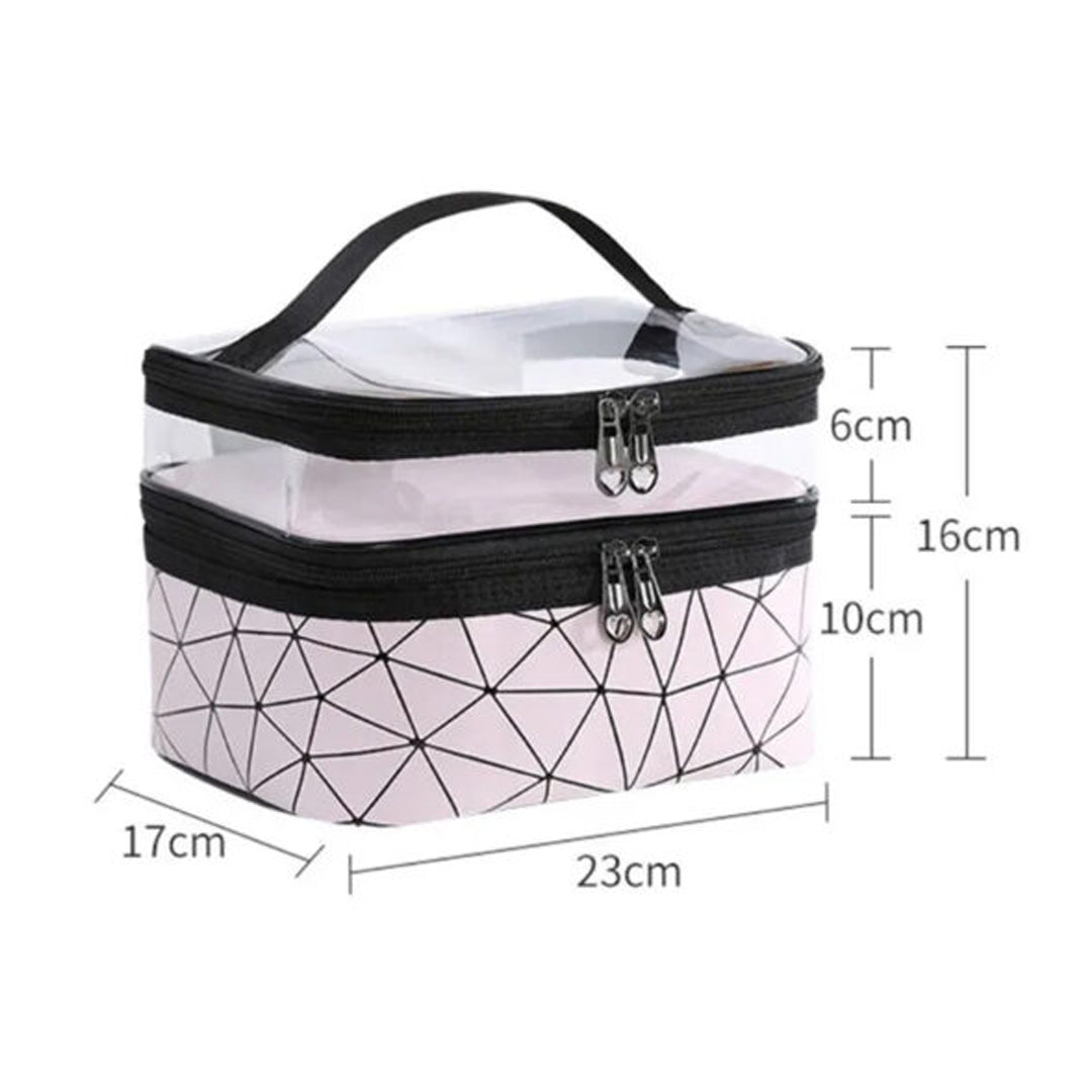 Multifunction Double Transparent Cosmetic Bag