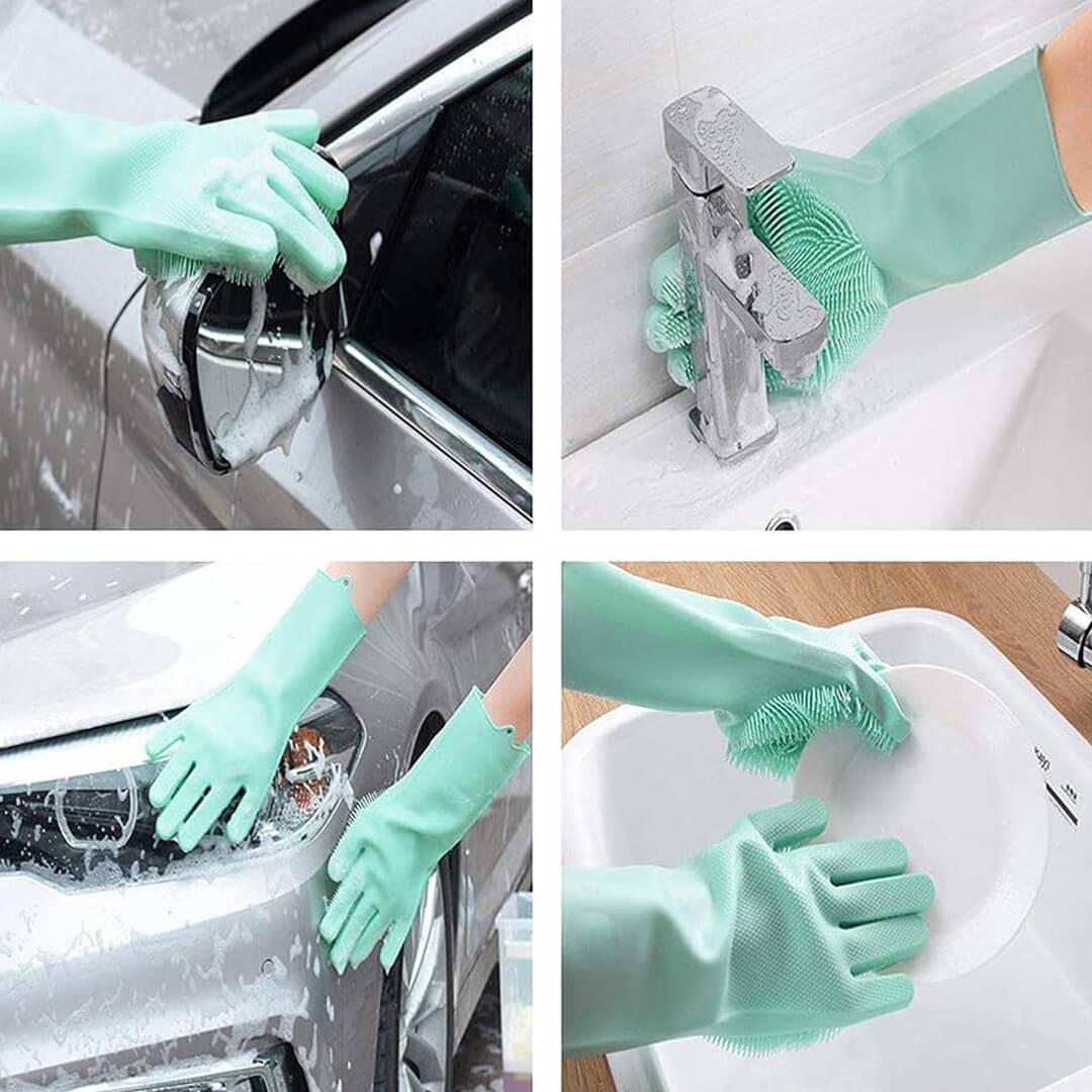Magic Washing Gloves - Pair Of Silicone Washing Gloves