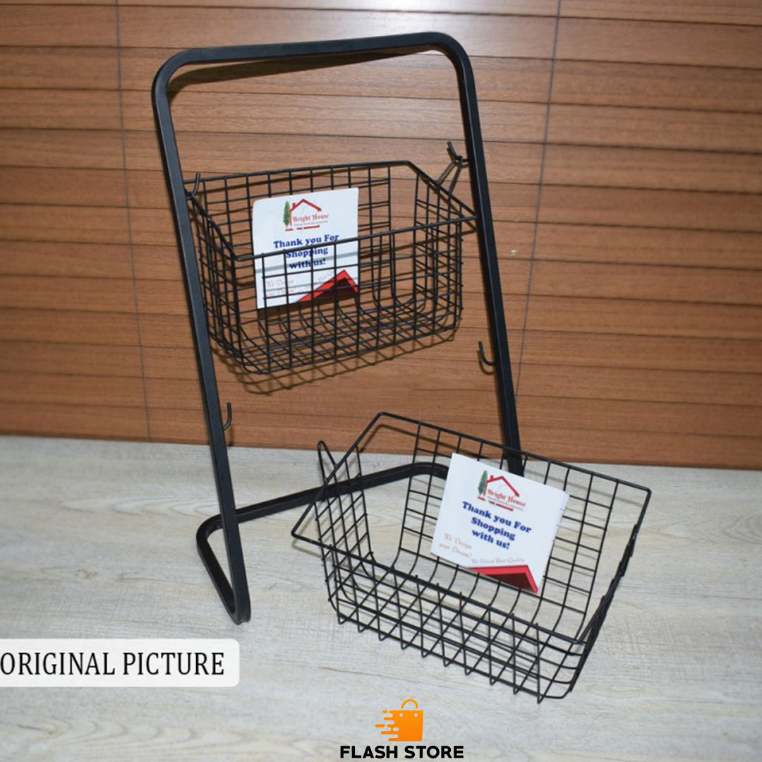 2 Tier Iron Storage Basket