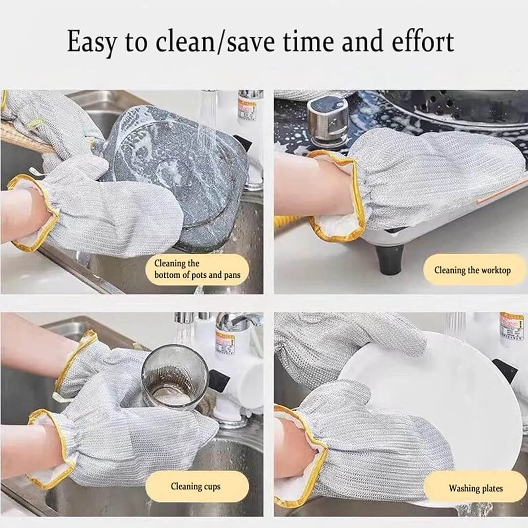 Steel Wire Dishwashing Gloves (Pair)