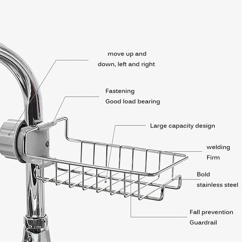 Metal Sink Caddy Organizer Stainless Steel