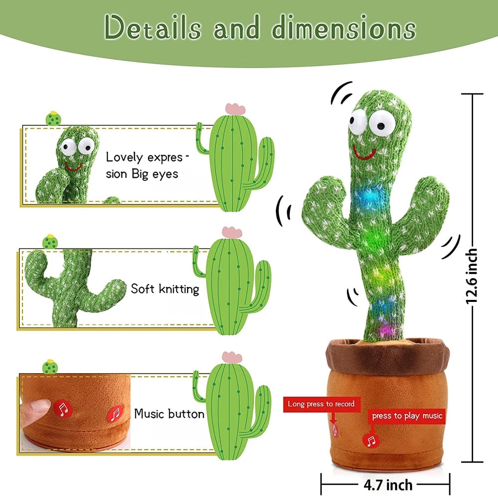 Rechargeable Singing Dancing Cactus Toy