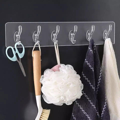 Transparent Non-Marking Hooks ( Pack Of 02 )