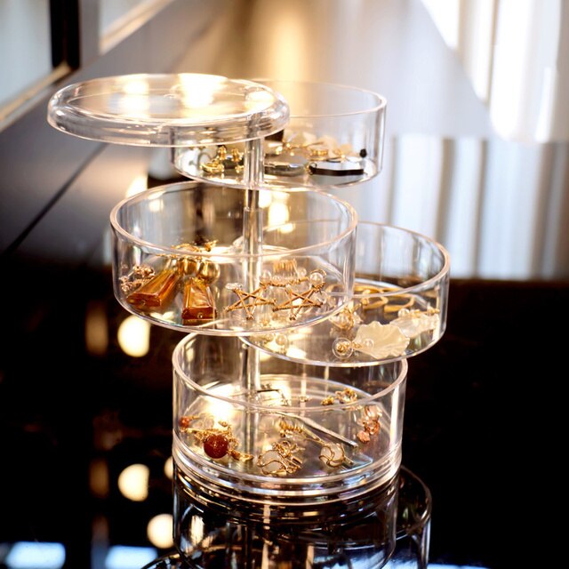 4-Layer Rotatable Jewelry Storage Box