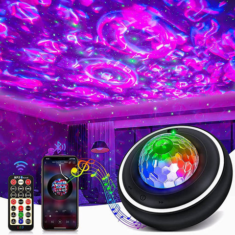 Portable Galaxy Light Projector with Bluetooth Music Speaker