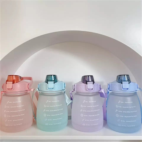 Fancy Water Bottle With Straw 1500ML