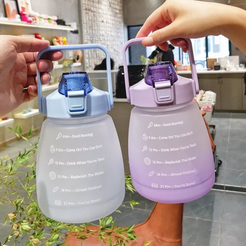 Fancy Water Bottle With Straw 1500ML