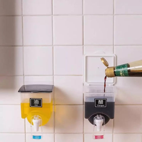 Fataafat Wall Mounted Oil Bottle & Vinegar Dispenser