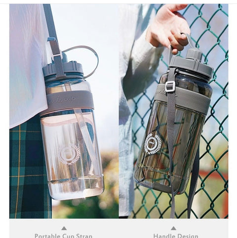 Drinking Water Bottle With Straw 1500ML