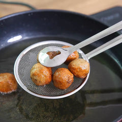 2 in 1 Frying Kitchen Tong with Strainer by Fataafat