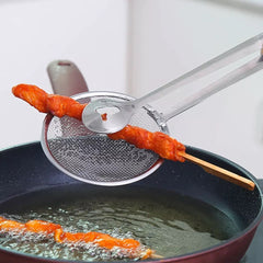 2 in 1 Frying Kitchen Tong with Strainer by Fataafat